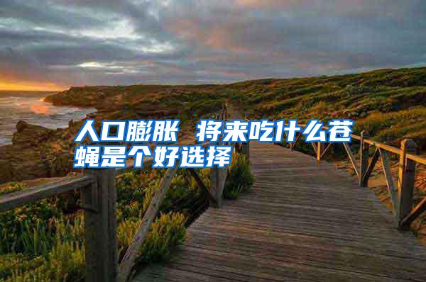 人口膨脹 將來吃什么蒼蠅是個好選擇