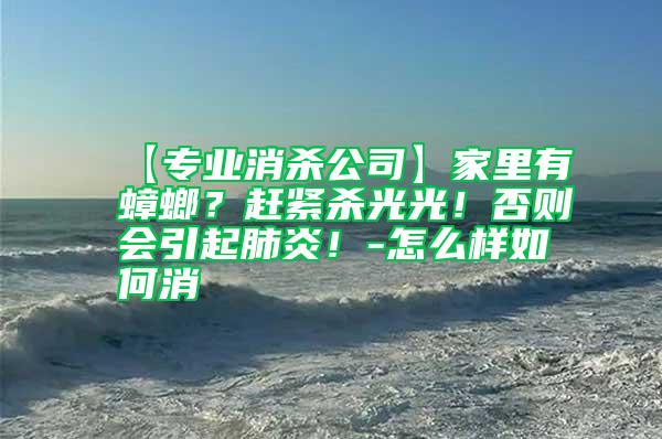 【專業消殺公司】家里有蟑螂？趕緊殺光光！否則會引起肺炎！-怎么樣如何消