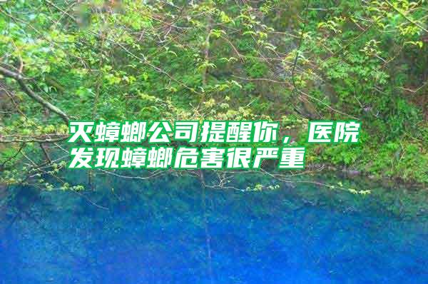 滅蟑螂公司提醒你，醫(yī)院發(fā)現(xiàn)蟑螂危害很?chē)?yán)重