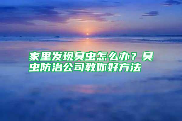 家里發現臭蟲怎么辦？臭蟲防治公司教你好方法