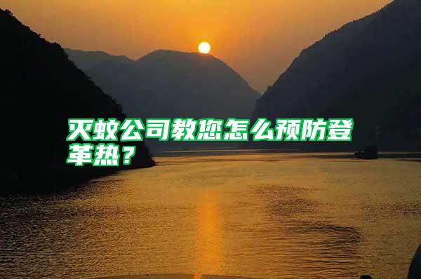 滅蚊公司教您怎么預(yù)防登革熱？