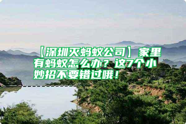 【深圳滅螞蟻公司】家里有螞蟻怎么辦？這7個小妙招不要錯過哦！