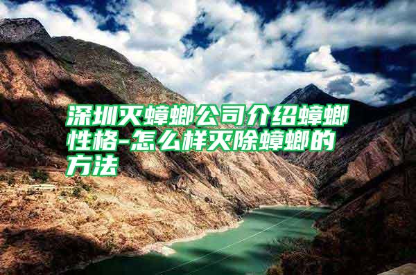 深圳滅蟑螂公司介紹蟑螂性格-怎么樣滅除蟑螂的方法