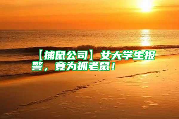 【捕鼠公司】女大學生報警，竟為抓老鼠！