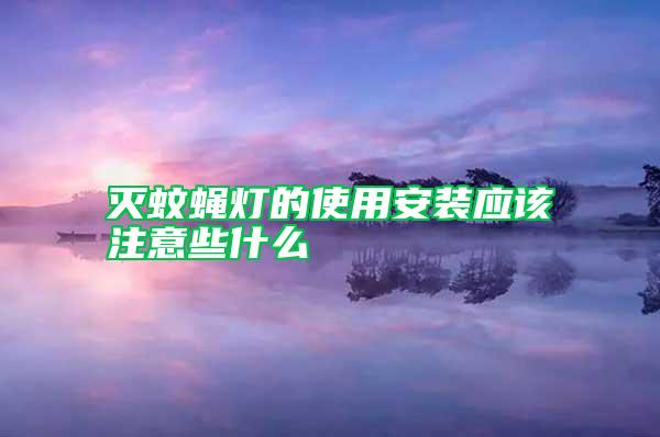 滅蚊蠅燈的使用安裝應(yīng)該注意些什么